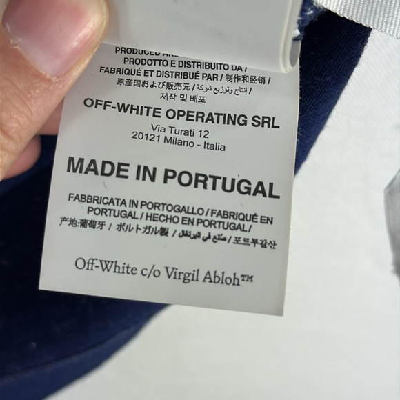 OFF-WHITE Rubber Arrows T-Shirt- Blue- Size M- Pre-Owned - Picture 8 of 8